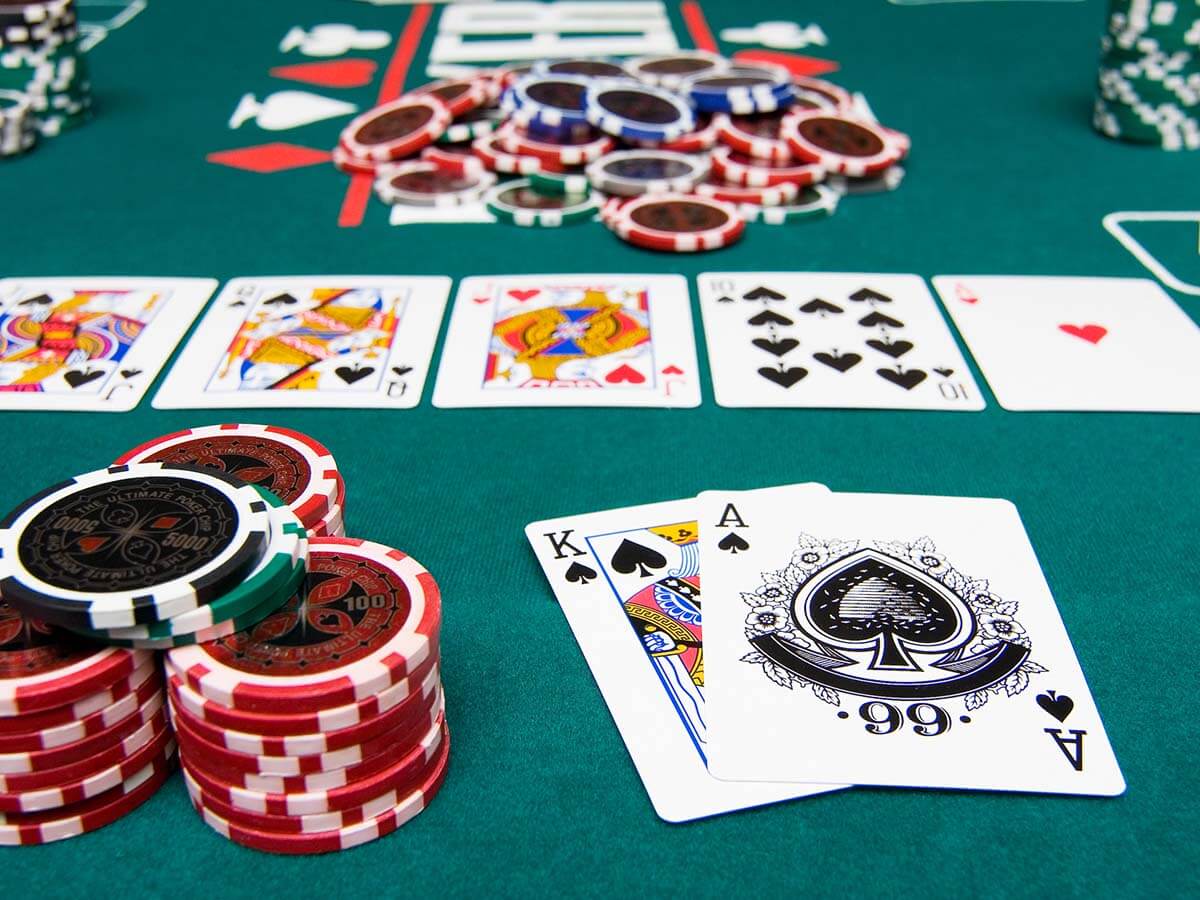 chips and cards on table